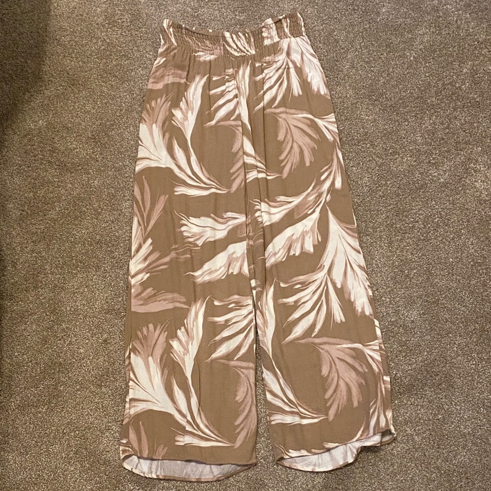 Tropical Leaf Dressy Pants